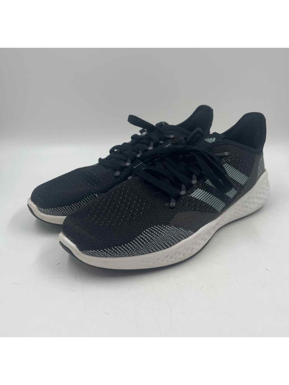 Adidas Size 8 Black Textured Sneakers